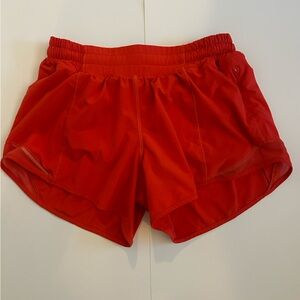 Lululemon athletic shorts size 4 red/orange